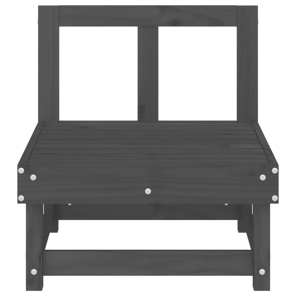 Canapele de mijloc pentru grădină, gri, lemn masiv pin GartenMobel Dekor