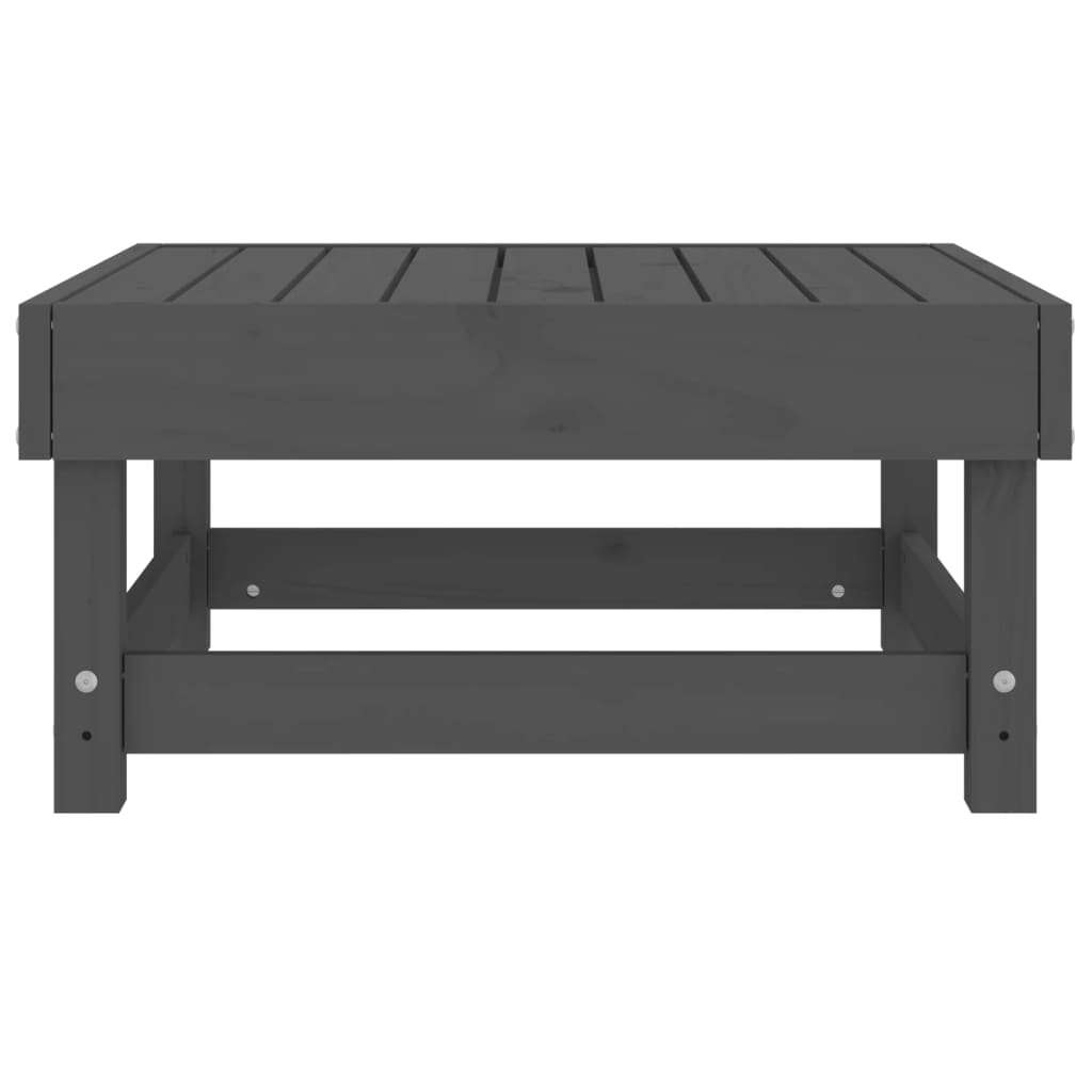 Taburet de grădină, gri, lemn masiv de pin GartenMobel Dekor