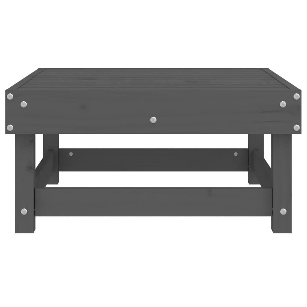 Taburet de grădină, gri, lemn masiv de pin GartenMobel Dekor