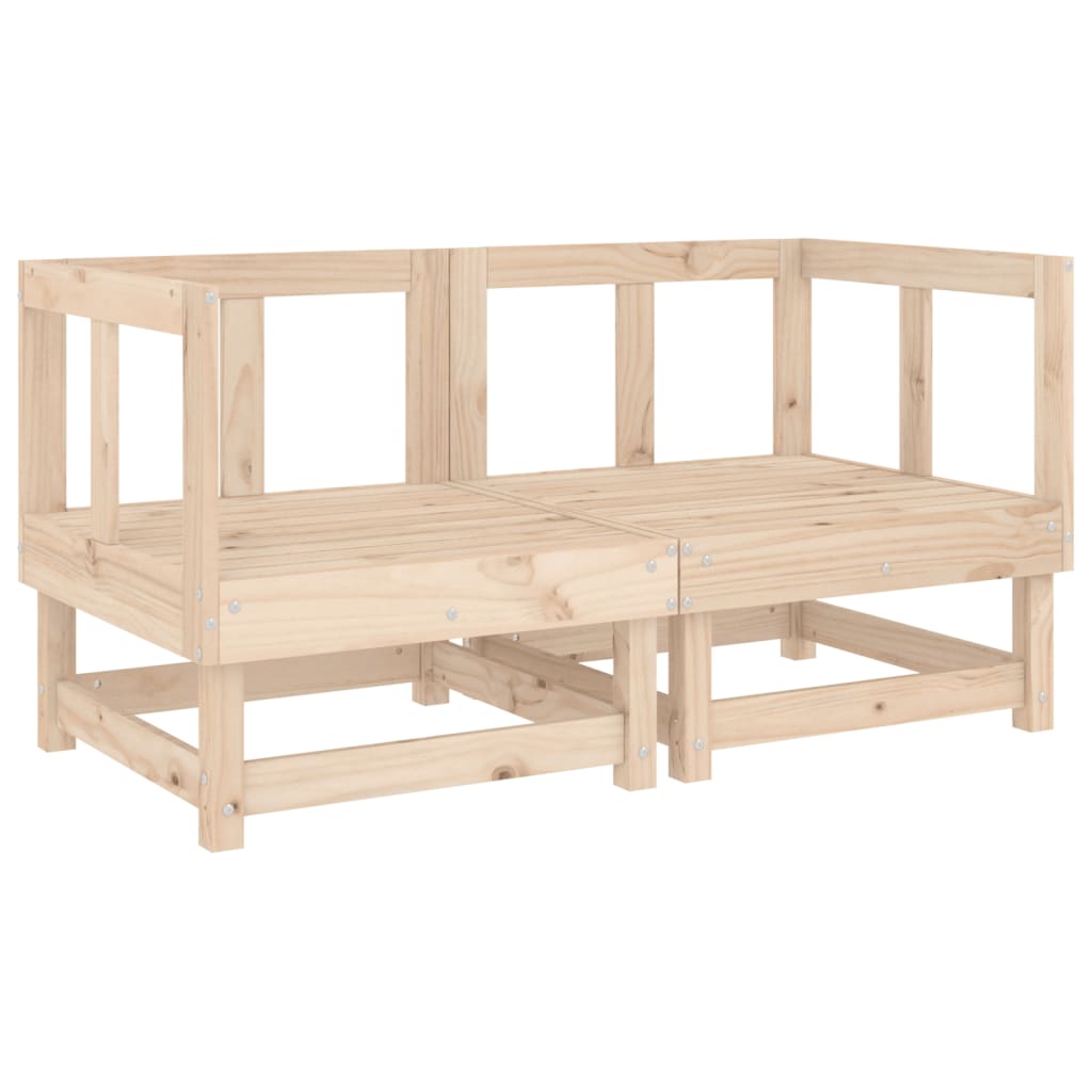 Canapele colțar cu perne, 2 buc., lemn masiv de pin GartenMobel Dekor