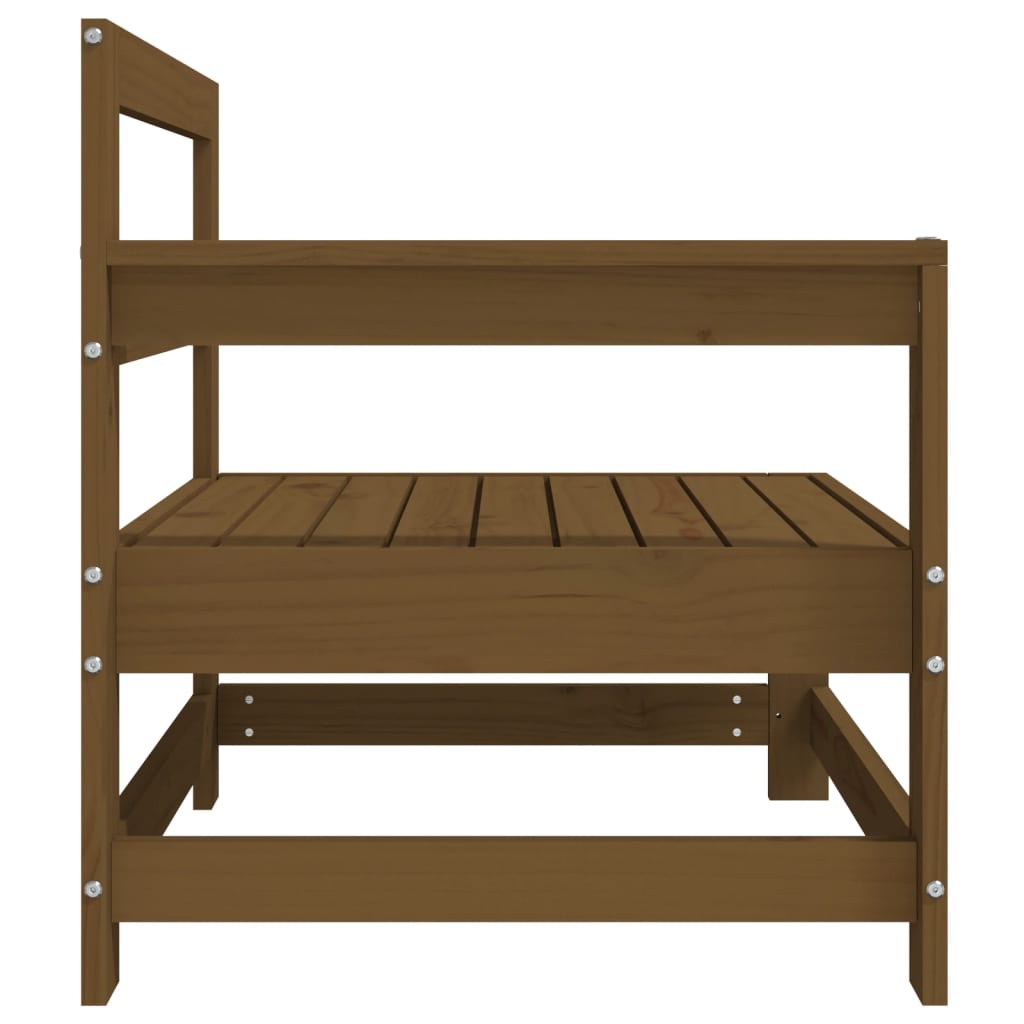 Canapele colțar grădină , 2 buc., maro miere, lemn masiv de pin GartenMobel Dekor