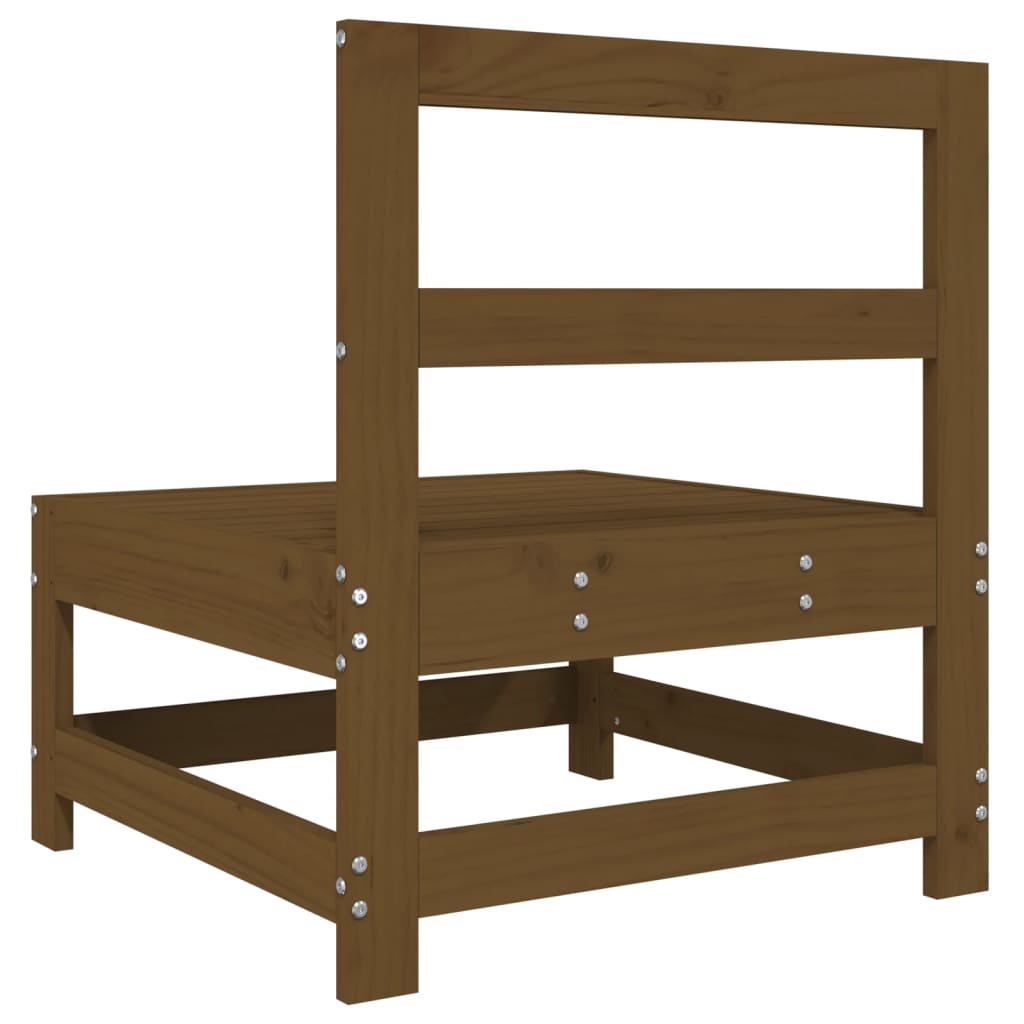 Canapele de mijloc pentru grădină, 2 buc., maro miere GartenMobel Dekor