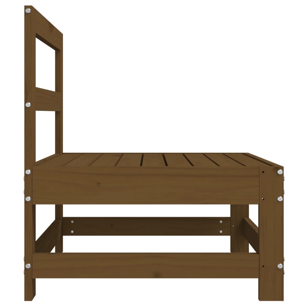 Canapele de mijloc pentru grădină, 2 buc., maro miere GartenMobel Dekor