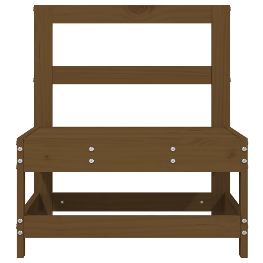 Canapele de mijloc pentru grădină, 2 buc., maro miere GartenMobel Dekor