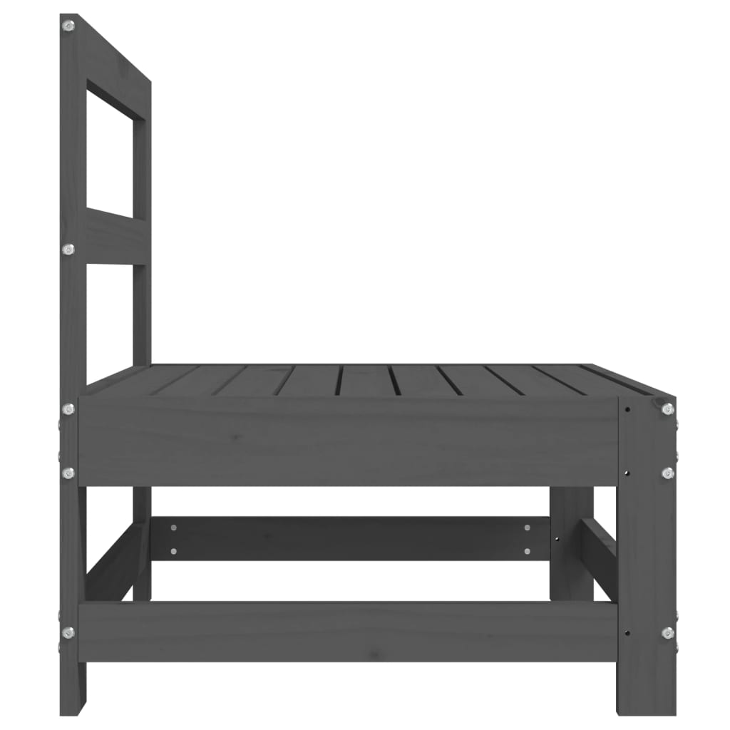 Canapele de mijloc pentru grădină, gri, lemn masiv pin GartenMobel Dekor