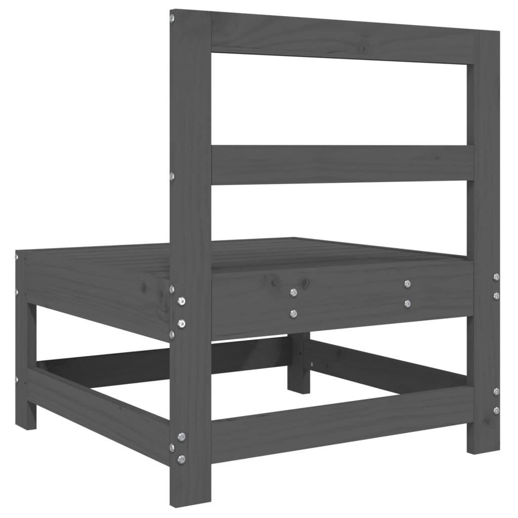 Canapele de mijloc pentru grădină, gri, lemn masiv pin GartenMobel Dekor