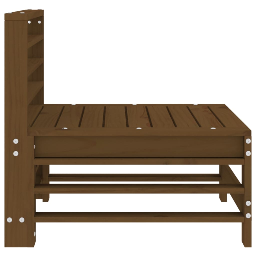 Canapea de mijloc de grădină, maro miere, lemn masiv de pin GartenMobel Dekor