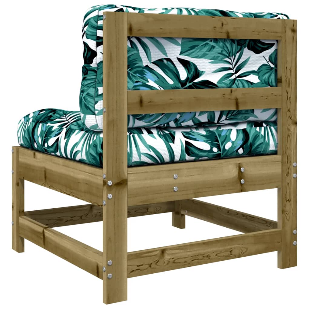 Canapele de mijloc cu perne, 2 buc., lemn de pin tratat GartenMobel Dekor