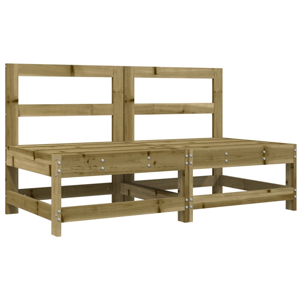 Canapele de mijloc cu perne, 2 buc., lemn de pin tratat GartenMobel Dekor