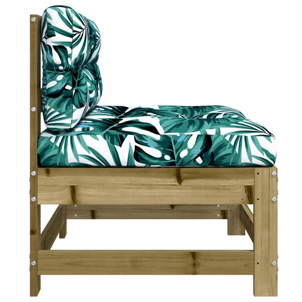 Canapele de mijloc cu perne, 2 buc., lemn de pin tratat GartenMobel Dekor