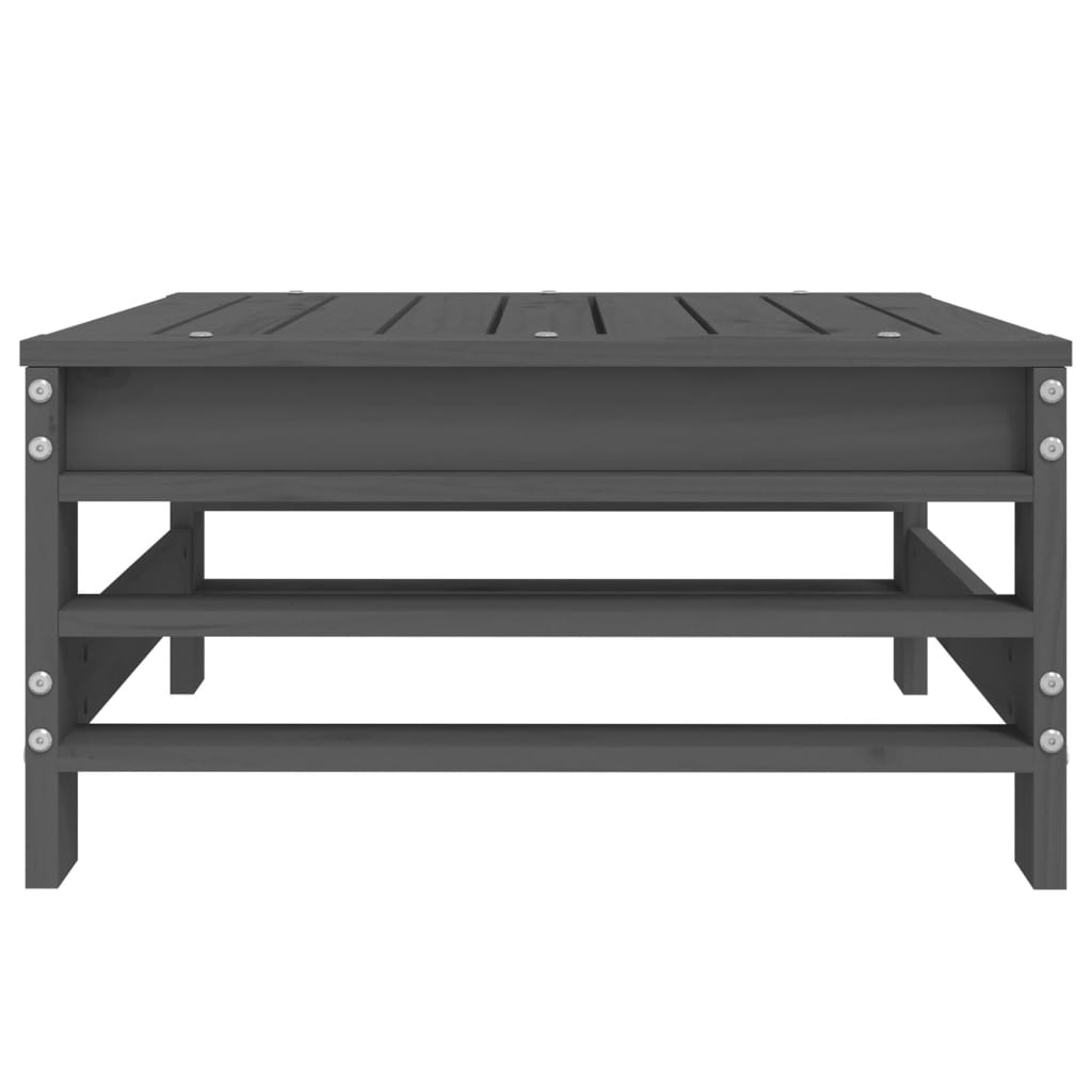 Taburet de grădină, gri, lemn masiv de pin GartenMobel Dekor