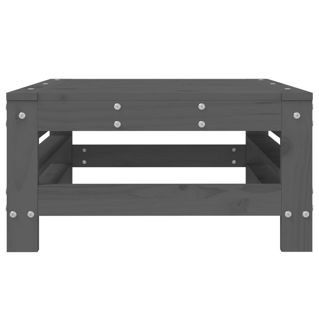 Taburet de grădină, gri, lemn masiv de pin GartenMobel Dekor