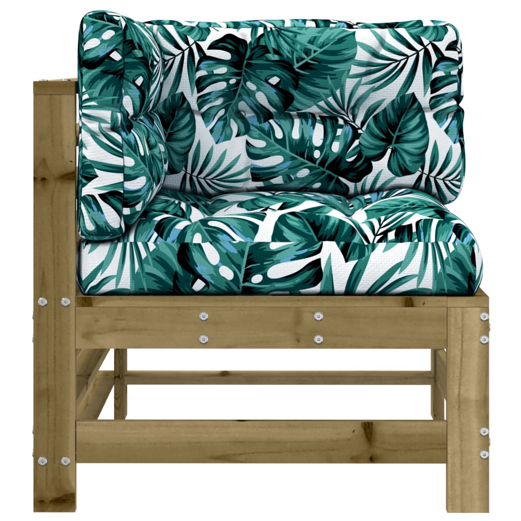 Canapea colțar cu perne, lemn de pin tratat GartenMobel Dekor