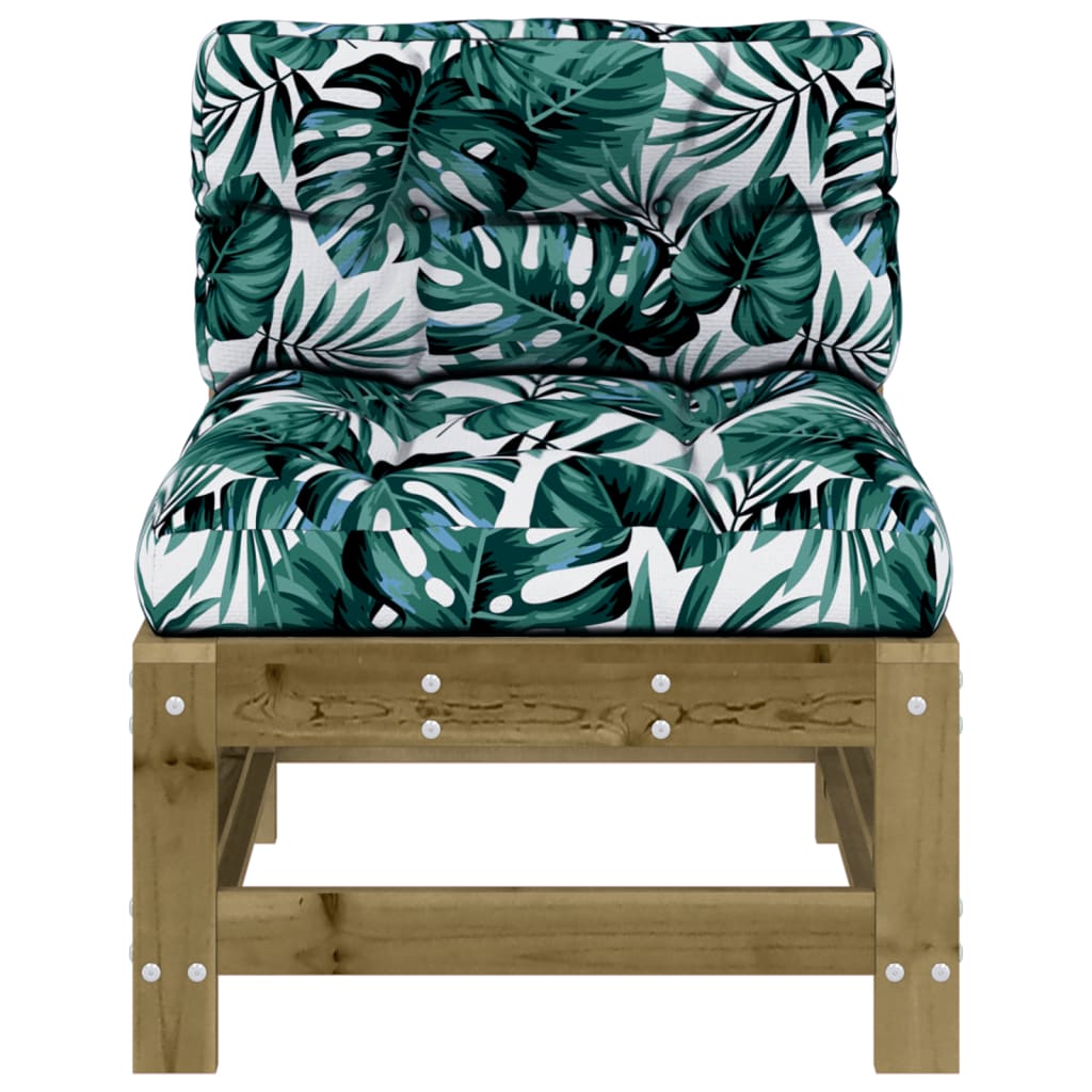 Canapea de mijloc cu perne, lemn de pin tratat GartenMobel Dekor