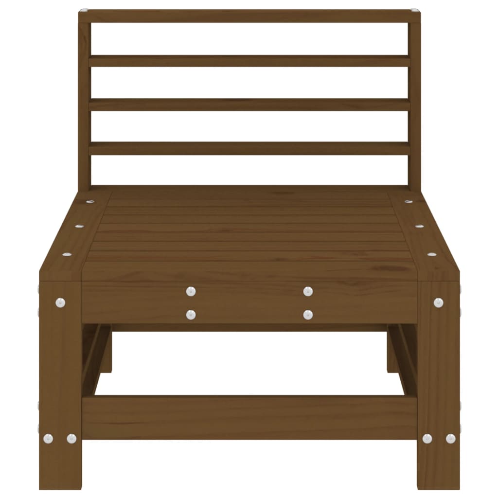 Canapele de mijloc pentru grădină, 2 buc., maro miere GartenMobel Dekor