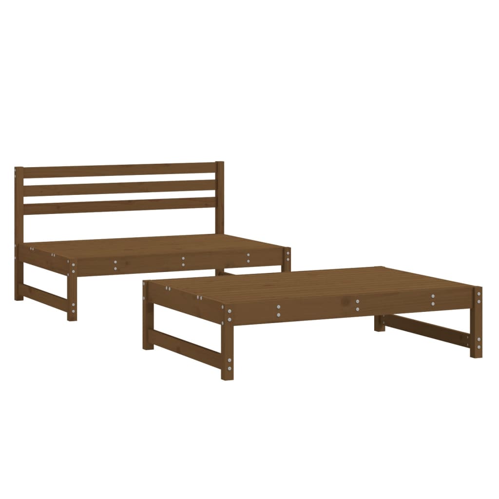 Set mobilier grădină, 2 piese, maro miere, lemn masiv de pin GartenMobel Dekor