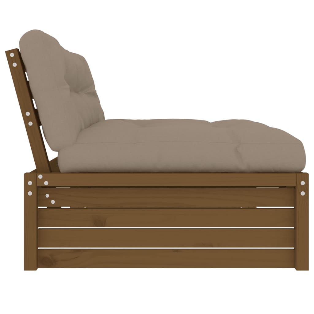 Canapea de mijloc, 120x80 cm, maro miere, lemn masiv de pin GartenMobel Dekor