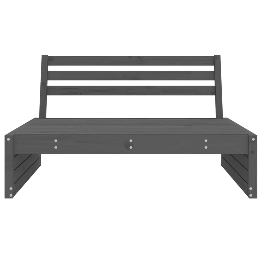 Canapea de mijloc de grădină, gri, 120x80 cm, lemn masiv pin GartenMobel Dekor