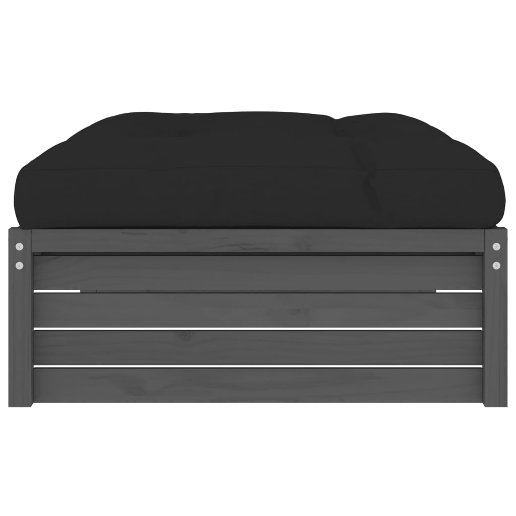 Taburet de grădină, 120x80 cm, gri, lemn masiv de pin GartenMobel Dekor