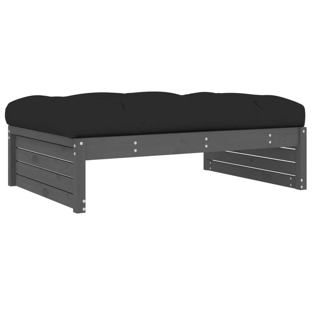 Taburet de grădină, 120x80 cm, gri, lemn masiv de pin GartenMobel Dekor