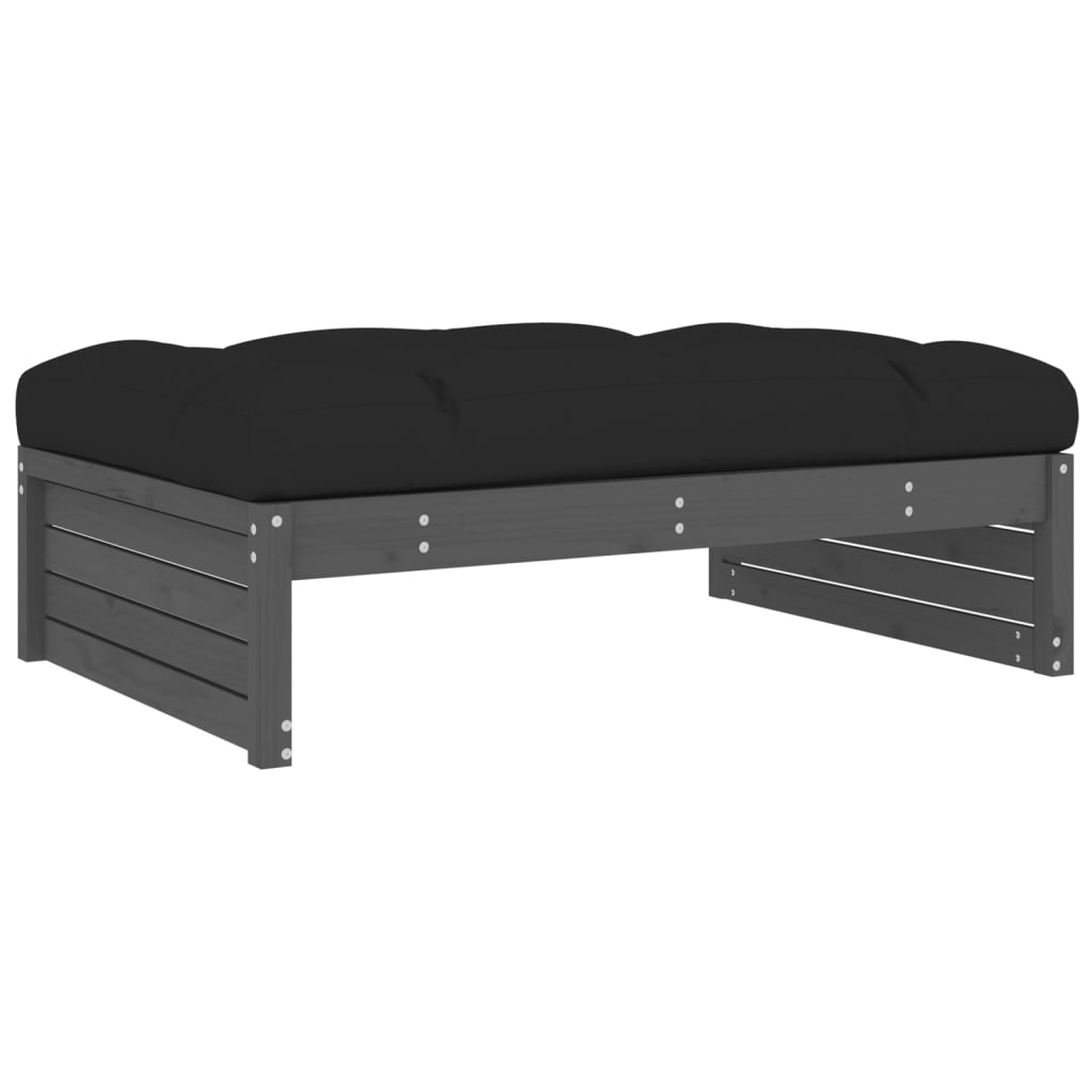 Taburet de grădină, 120x80 cm, gri, lemn masiv de pin GartenMobel Dekor