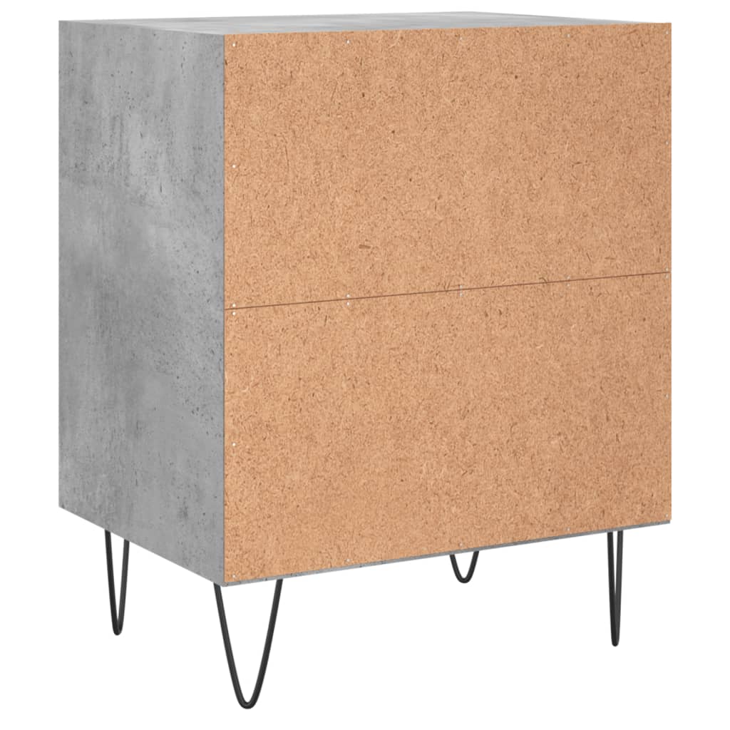 Noptiere, 2 buc., gri beton, 40x30x50 cm, lemn compozit GartenMobel Dekor