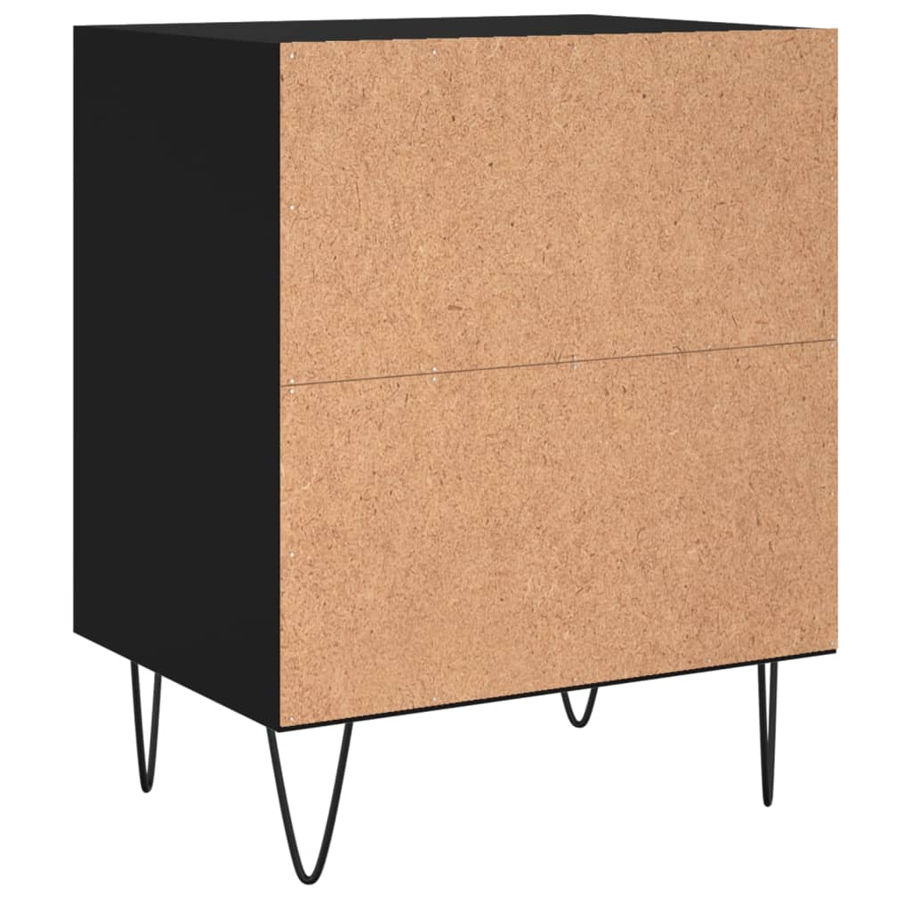 Noptiere, 2 buc., negru, 40x30x50 cm, lemn compozit GartenMobel Dekor