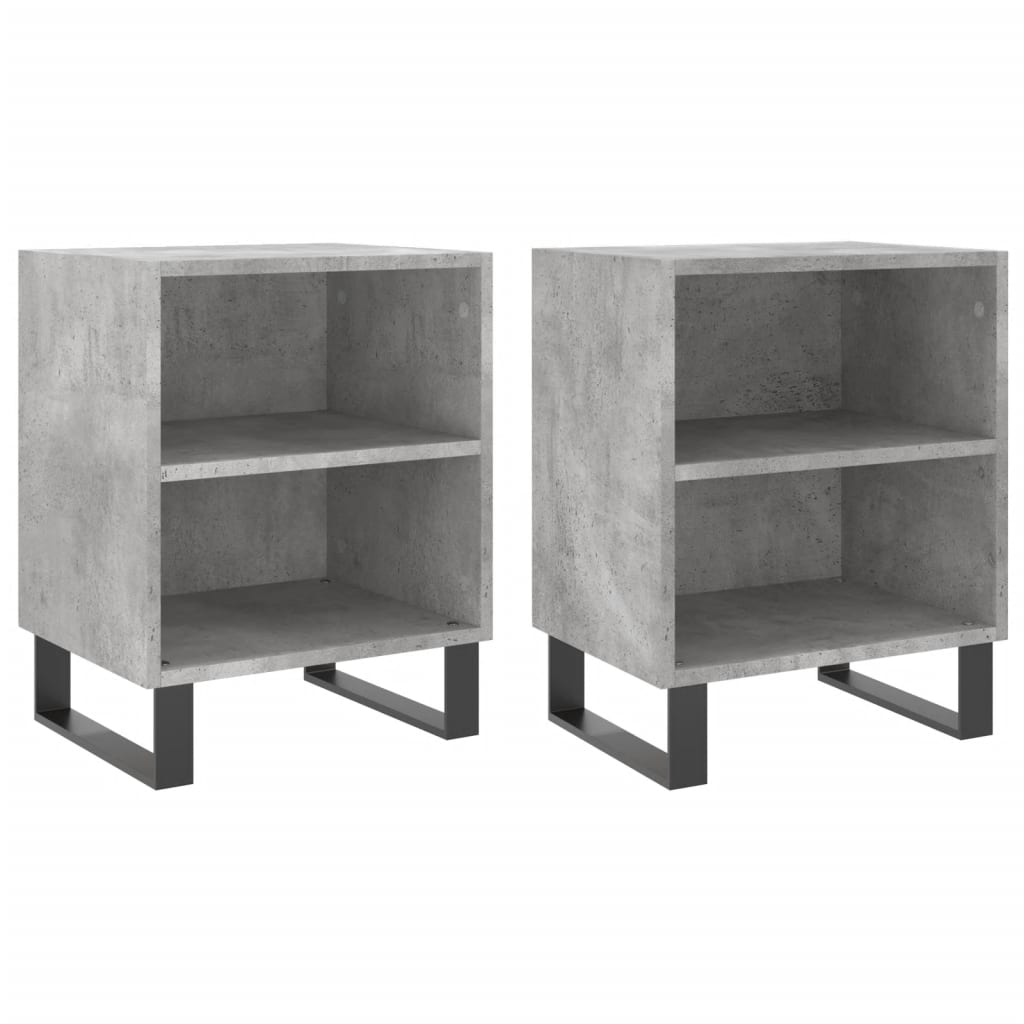 Noptiere, 2 buc., gri beton, 40x30x50 cm, lemn compozit GartenMobel Dekor