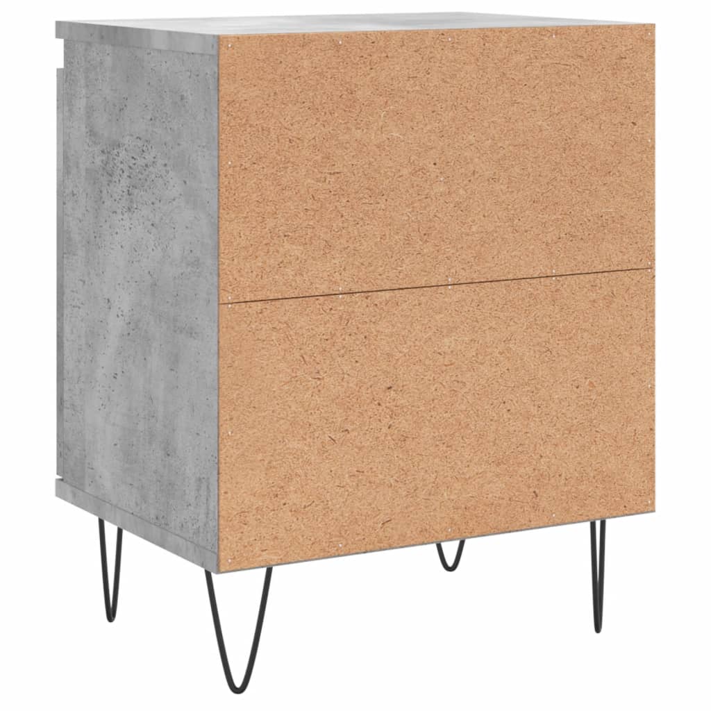 Noptiere, 2 buc., gri beton, 40x30x50 cm, lemn compozit GartenMobel Dekor