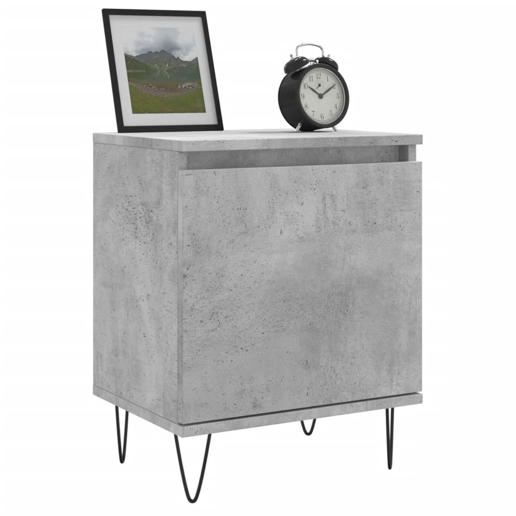 Noptiere, 2 buc., gri beton, 40x30x50 cm, lemn compozit GartenMobel Dekor