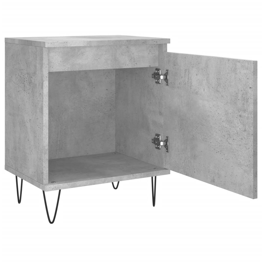 Noptiere, 2 buc., gri beton, 40x30x50 cm, lemn compozit GartenMobel Dekor