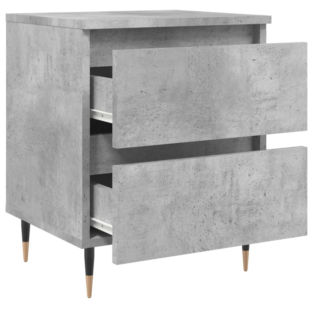 Noptiere, 2 buc., gri beton, 40x35x50 cm, lemn compozit GartenMobel Dekor
