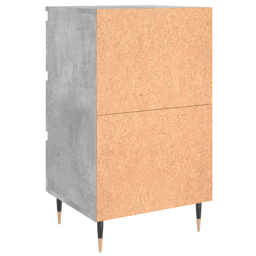 Noptiere, 2 buc., gri beton, 40x35x69 cm, lemn compozit GartenMobel Dekor