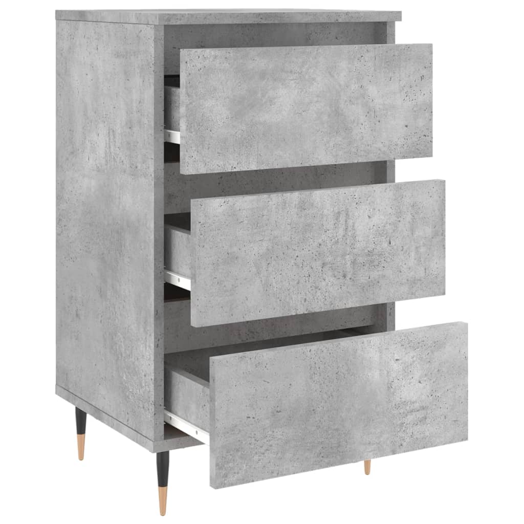Noptiere, 2 buc., gri beton, 40x35x69 cm, lemn compozit GartenMobel Dekor