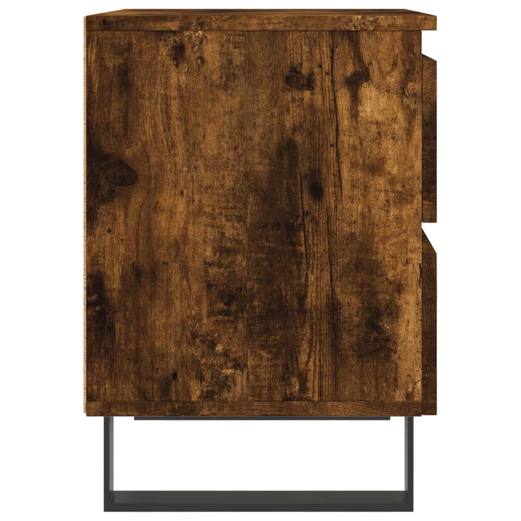Noptiere, 2 buc., stejar fumuriu, 40x35x50 cm, lemn compozit GartenMobel Dekor