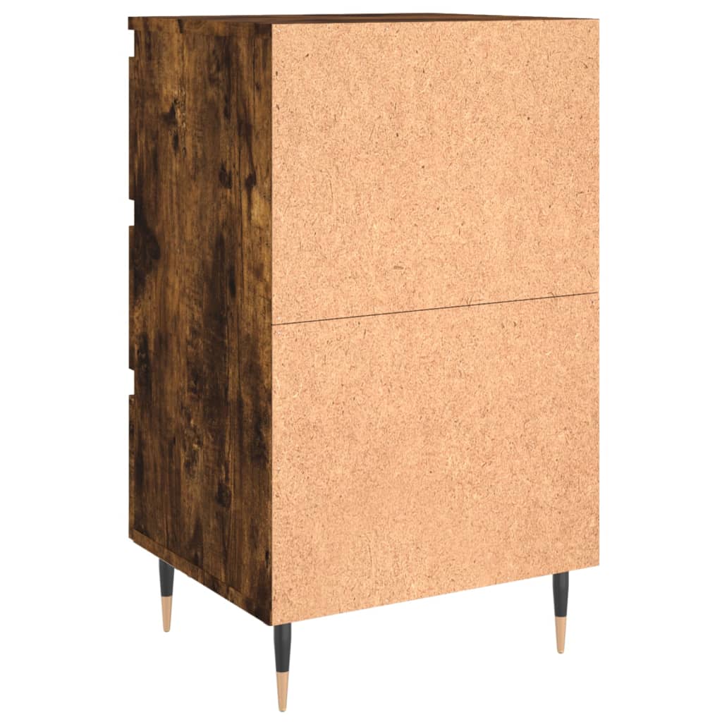 Noptiere, 2 buc., stejar fumuriu, 40x35x69 cm, lemn compozit GartenMobel Dekor