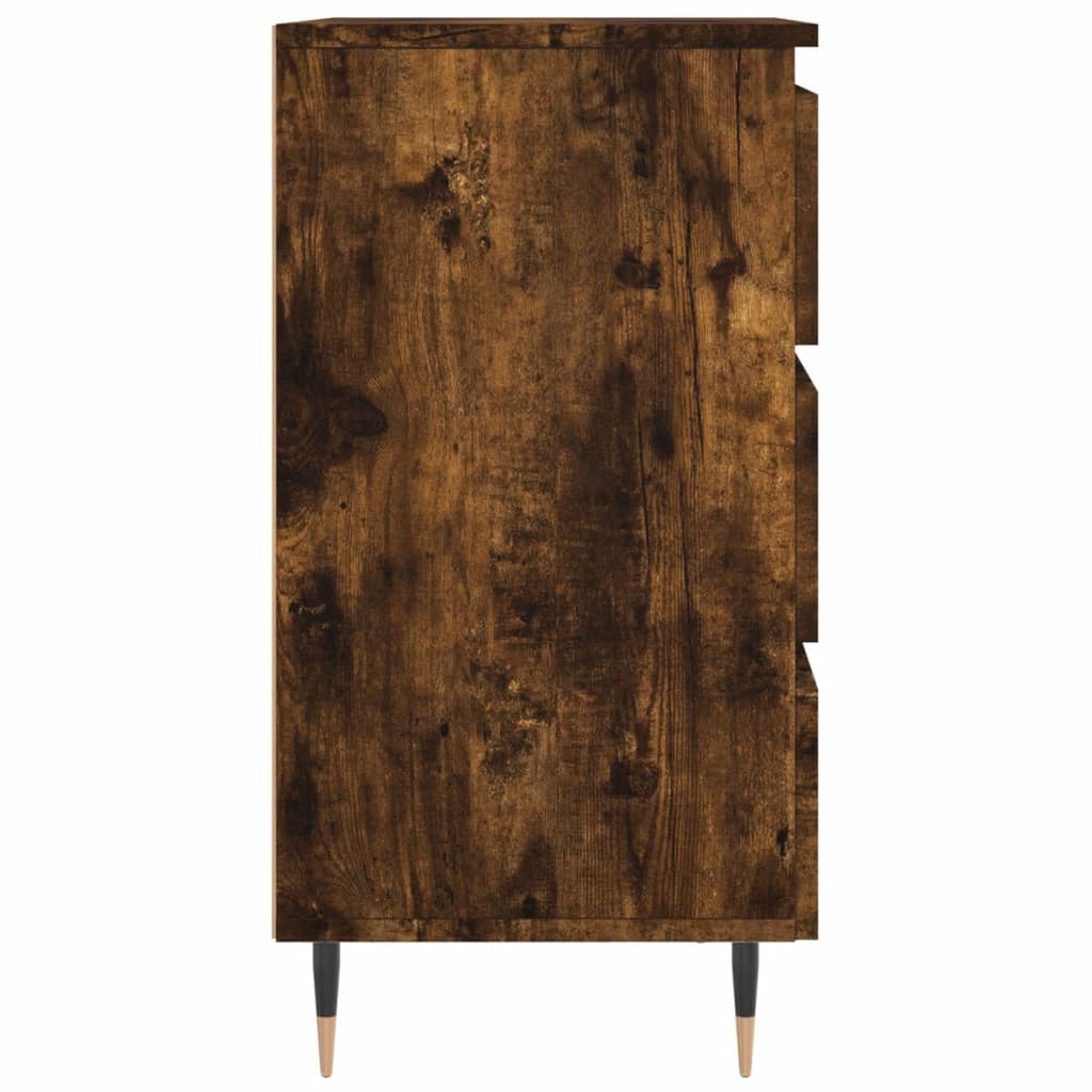 Noptiere, 2 buc., stejar fumuriu, 40x35x69 cm, lemn compozit GartenMobel Dekor