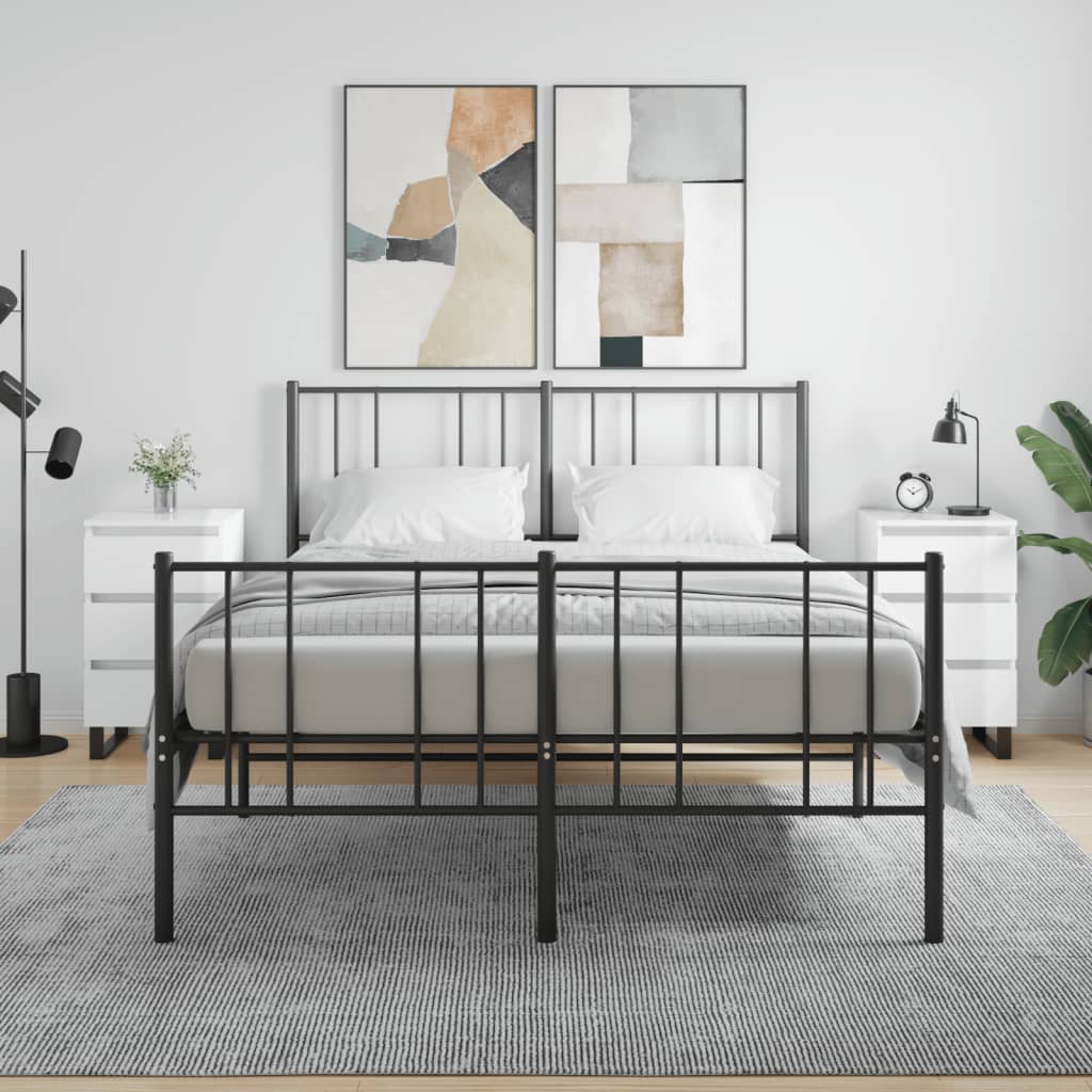 Noptiere, 2 buc., alb extralucios, 40x35x69 cm, lemn compozit GartenMobel Dekor