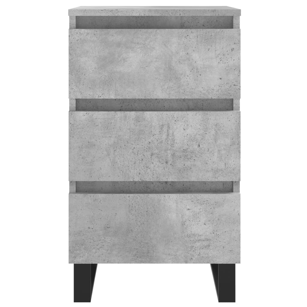 Noptiere, 2 buc., gri beton, 40x35x69 cm, lemn compozit GartenMobel Dekor