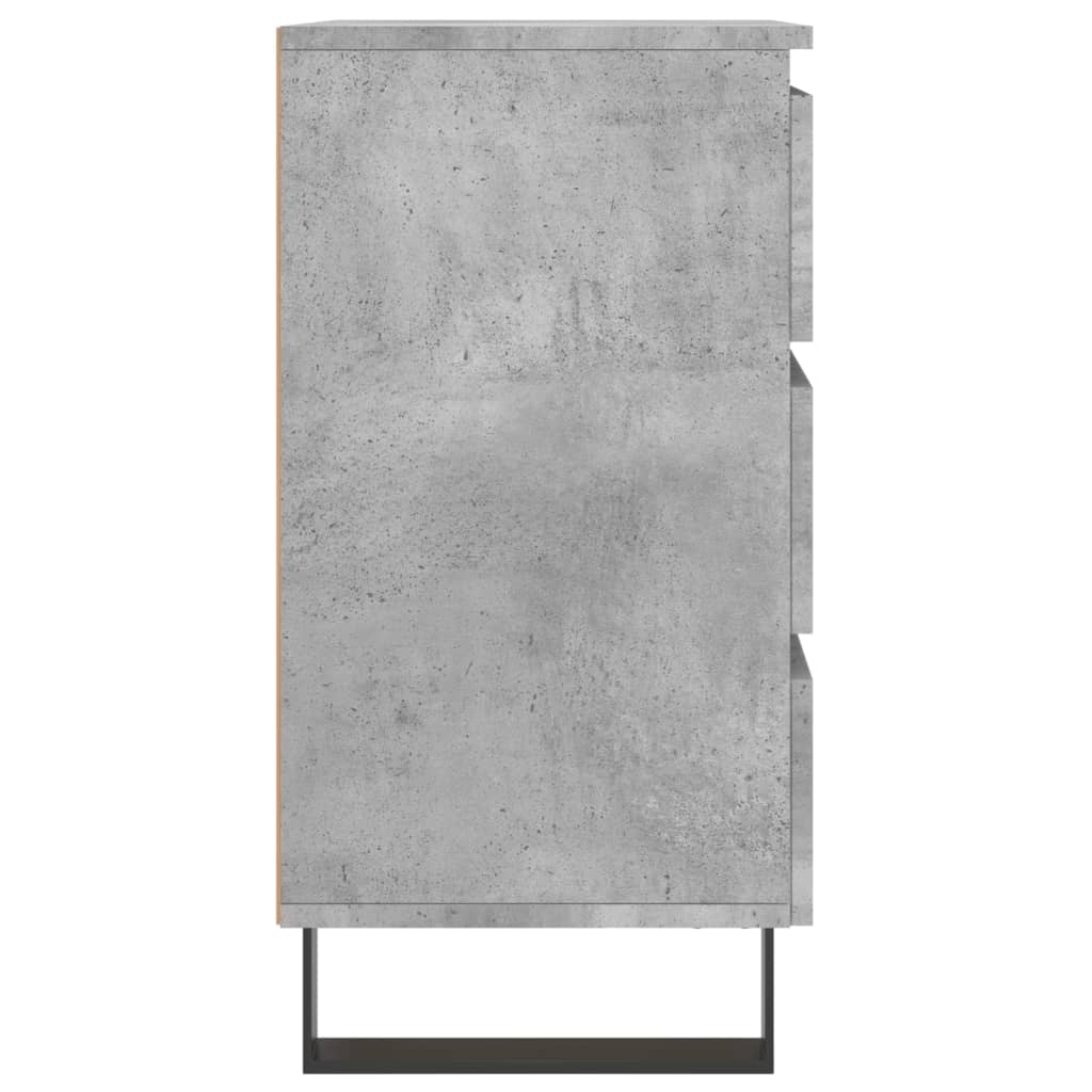Noptiere, 2 buc., gri beton, 40x35x69 cm, lemn compozit GartenMobel Dekor