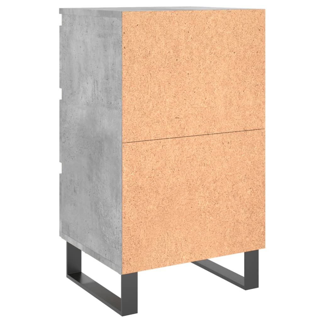 Noptiere, 2 buc., gri beton, 40x35x69 cm, lemn compozit GartenMobel Dekor