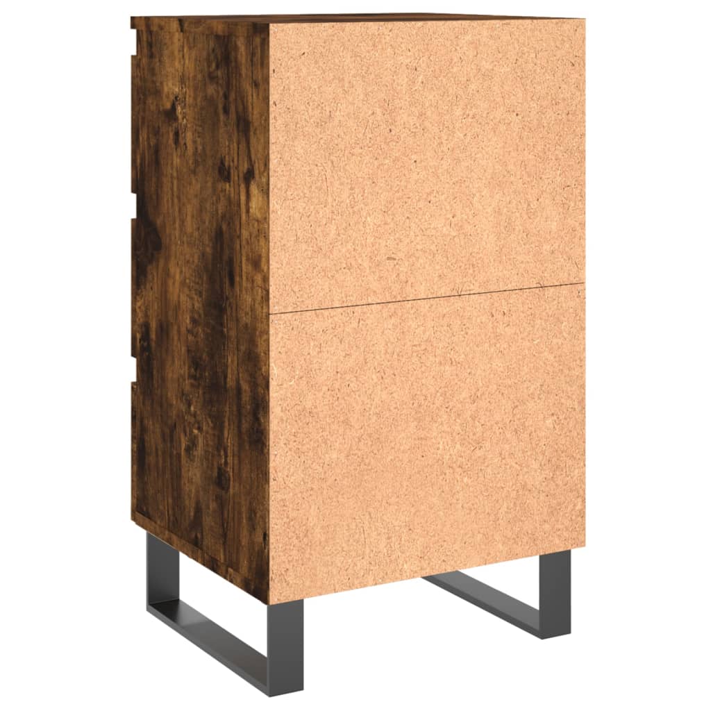 Noptiere, 2 buc., stejar fumuriu, 40x35x69 cm, lemn compozit GartenMobel Dekor
