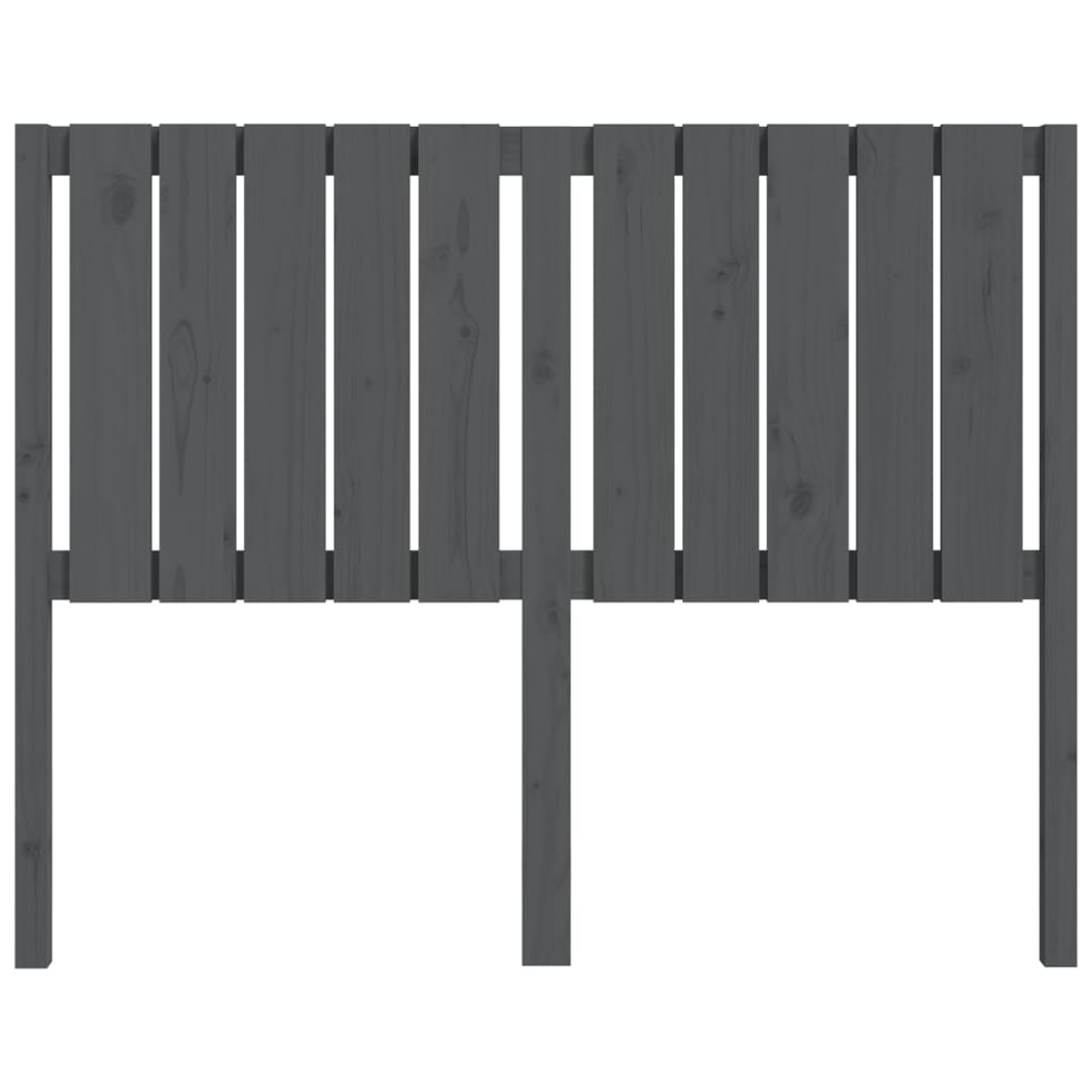 Tăblie de pat, gri, 125,5x4x100 cm, lemn masiv de pin GartenMobel Dekor