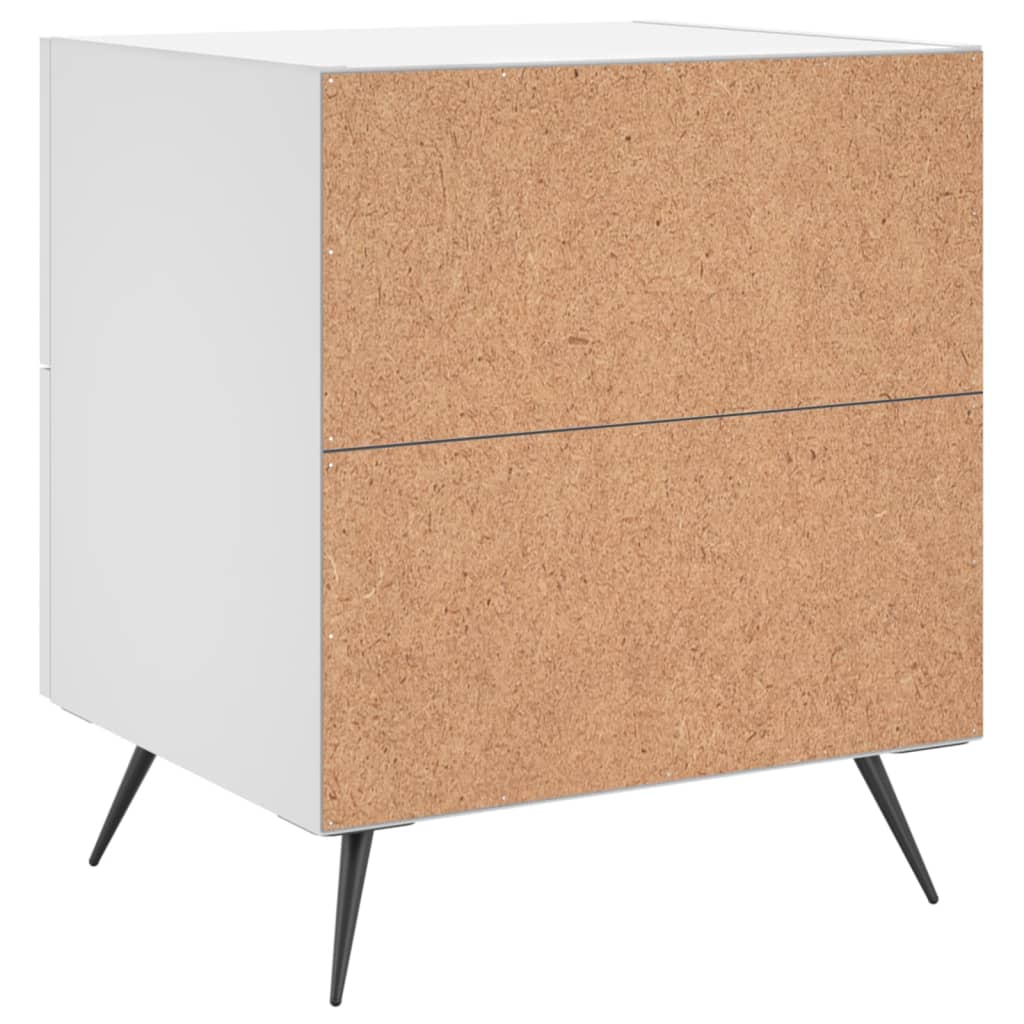 Noptiere, 2 buc., alb, 40x35x47,5 cm, lemn compozit GartenMobel Dekor