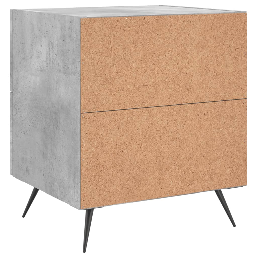 Noptiere, 2 buc., gri beton, 40x35x47,5 cm, lemn compozit GartenMobel Dekor