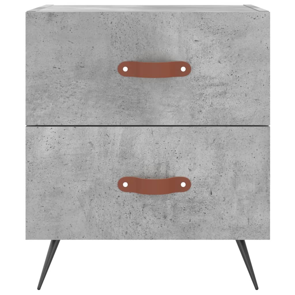 Noptiere, 2 buc., gri beton, 40x35x47,5 cm, lemn compozit GartenMobel Dekor