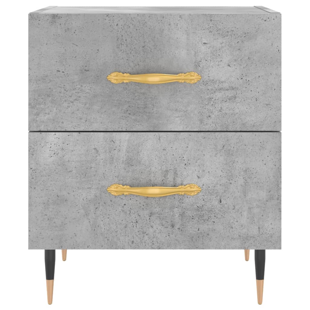 Noptiere, 2 buc., gri beton, 40x35x47,5 cm, lemn compozit GartenMobel Dekor