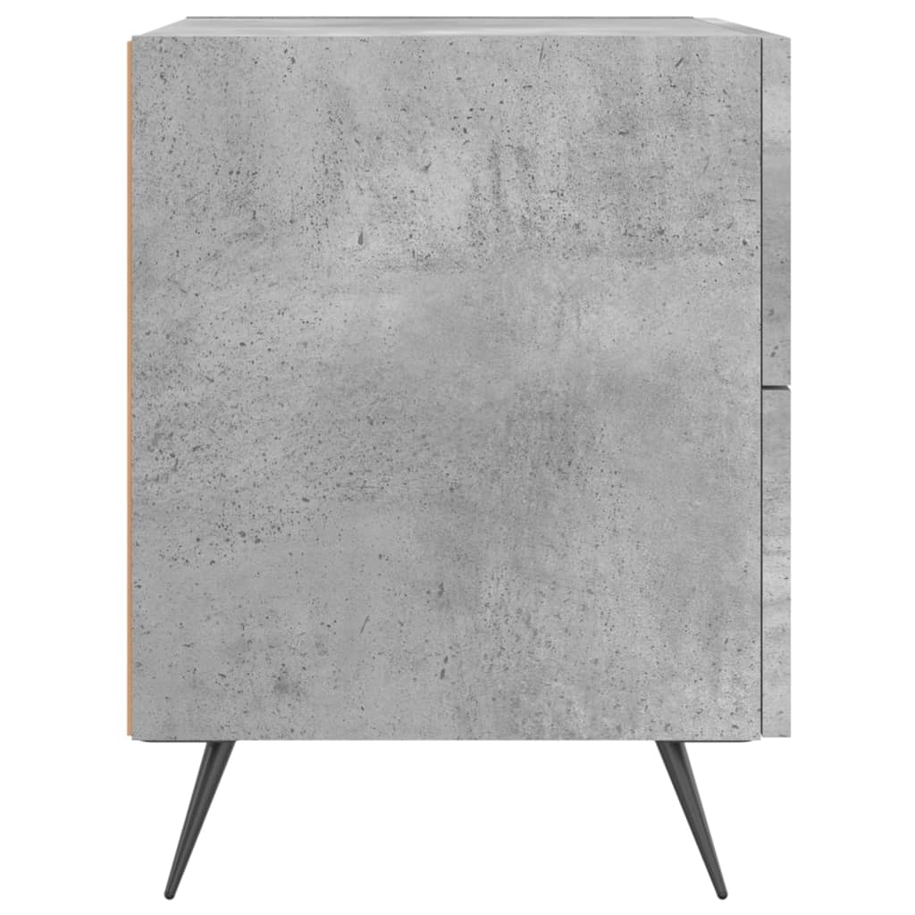 Noptiere, 2 buc., gri beton, 40x35x47,5 cm, lemn compozit GartenMobel Dekor