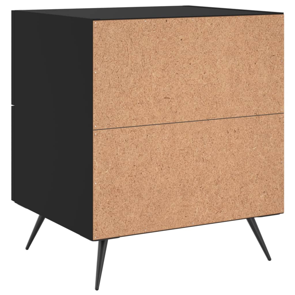 Noptiere, 2 buc., negru, 40x35x47,5 cm, lemn compozit GartenMobel Dekor