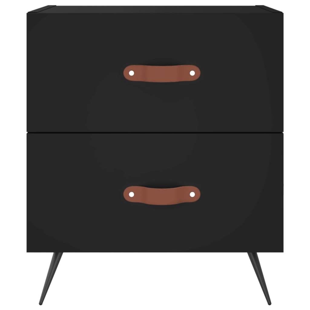Noptiere, 2 buc., negru, 40x35x47,5 cm, lemn compozit GartenMobel Dekor